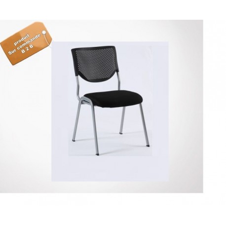 chaise de bureau  dosier  plastique abs noir