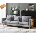 B2B canape scandinave  a poche laterale large  gris 200 CM