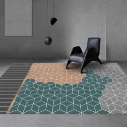 Tapis  salon 3D  design cubique multicolore  160 CM X230 CM