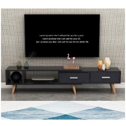Table tv scandinave haute étirable   noir