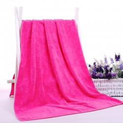 serviette de bain microfibre  fuschia 140x70cm