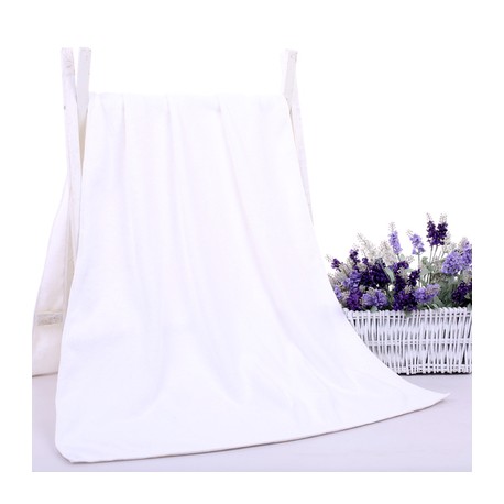 E08.21 Serviette de bain microfibre blanc   140x70cm