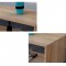 table basse salon melamine design epure  noir 80cm 