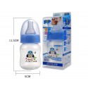 Mini  biberon  plastique PP  motif animal  bleu  60 ML