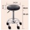Tabouret a roulette rond capitonne noir