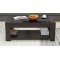 table basse rectangulaire  design  vitre noir