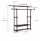 Sechoir-etendoir a linge double avec 2 etagere chaussure Noir 150 cm x 155CM