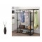 Sechoir-etendoir a linge double avec 2 etagere chaussure Noir 150 cm x 155CM