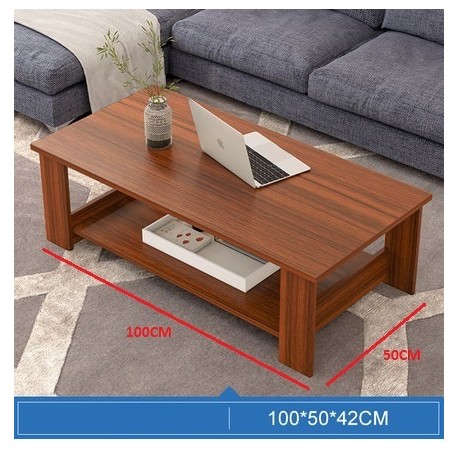 M06.20 Table basse rectangulaire 1M marron acajou