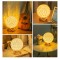 Lampe veilleuse LED 3D lune en rotin 15cm jaune