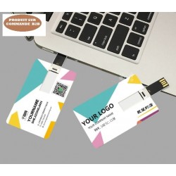 B2B Carte avec publicité personnalisée USB 8G