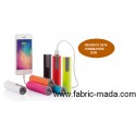 B2B Power Bank porte-clés puissance 2600mAh cylindre plastique +LOGO