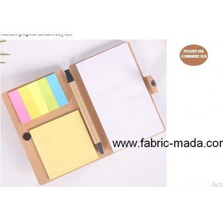 B2B Carnet de notes post-it en papier Kraft eco-friendly avec stylo+ logo