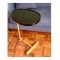 Table d' appoint stylé ovoide marron pieds noir