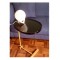 Table d' appoint stylé ovoide marron pieds noir