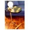 Table d' appoint stylé ovoide marron pieds noir