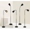 Lampadaire led  déco  arc flexible  noir et blanc  et  doré