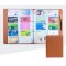 Porte-cartes de visite à feuilles mobiles  grande capacite 480 cartes marron