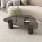 Table basse  design goutte d'eau vitre marron