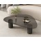 Table basse  design goutte d'eau vitre marron