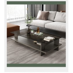 Table basse design moderne vitré marron ou gris   1M