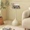Table d'appoint  ronde pied  calice   blanc