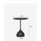 Table d'appoint  ronde pied  calice   blanc