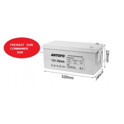 Batterie de stockage d’énergie 12V 250AH, gel sans entretien