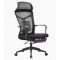 Chaise de bureau de bureau de haut dossier noire mobilier moderne