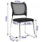 chaise visiteur dossier  maille   noir