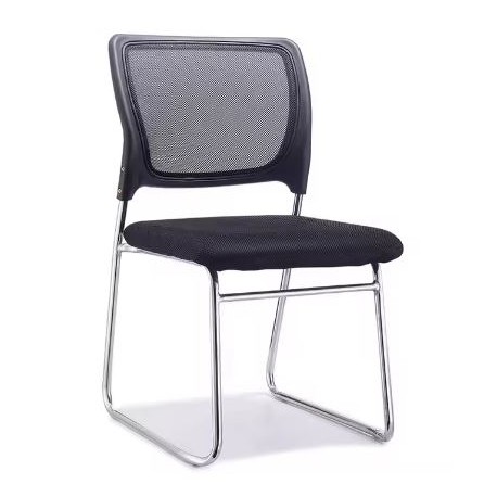 chaise visiteur dossier  maille   noir