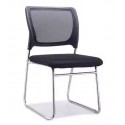 OP chaise visiteur dossier  maille   noir