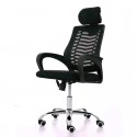 OP Chaise  direction  ergonomique  avec repos tête et roulettes   noir