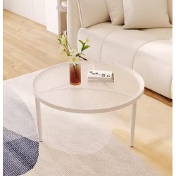 table ronde vitre  trepieds noir   verra