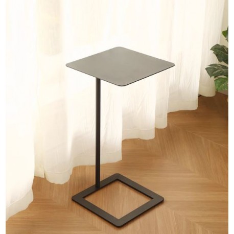 Table d' appoint haute  carré  noir  stylé