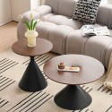 ensemble 2 table salon  pieds conique noir /Marron/Neutre