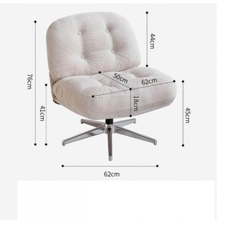 chaise confortable pivotante  vert  et blanc