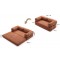 CANAPE COMPRESE  CONVERTIBLE  5 PLACES  MARRON