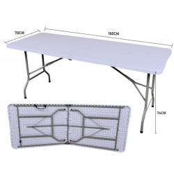 TABLE RECEPTION BLANC PLIABLE