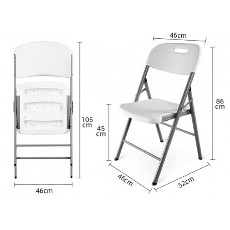 CHAISE VISITEUR PLIABLE BLANCHE