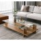Table basse design moderne vitré marron 1M