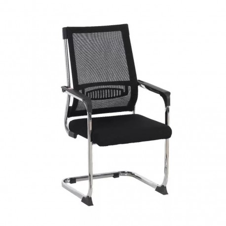 chaise visiteur  noir  pieds carré