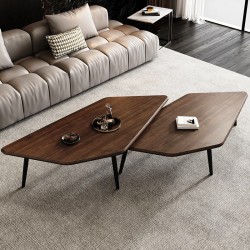 Ensemble  2 table basse  marron "MORI"  120 CM