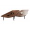Ensemble  2 table basse  marron "MORI"  120 CM