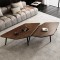 Ensemble  2 table basse  marron "MORI"  120 CM