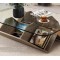 Table basse vitré "  LUMINA" avec  range  magazine 1 M