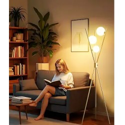 lampadaire  TRIO  boule  doré 165 CM