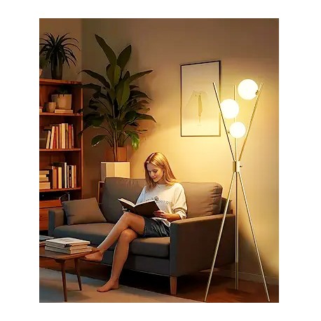 lampadaire  TRIO  boule  doré 165 CM