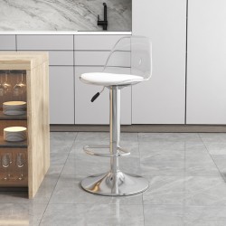 chaise  haute moderne dossier transparent avec coussin