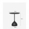 Ensemble table basse ronde pied calice  gold